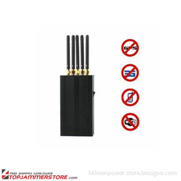 5 Antenna Portable Cell Phone Wi-Fi GPS L1 Jammer